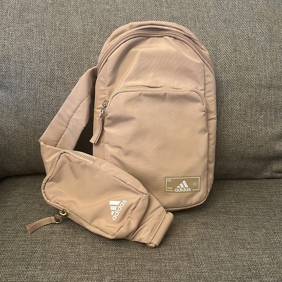 adidas Essentials Sling Crossbody Bag- Magic Beige/Off-white - Picture 7 of 11